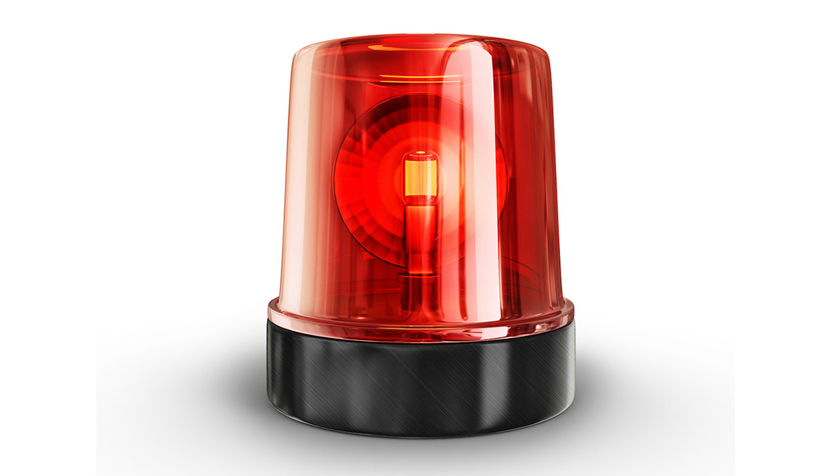 red emergency siren