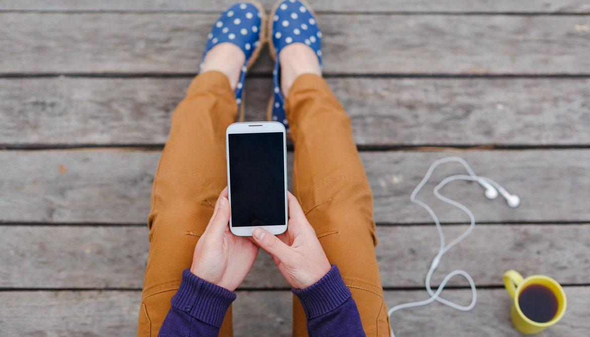 young woman using smart phone