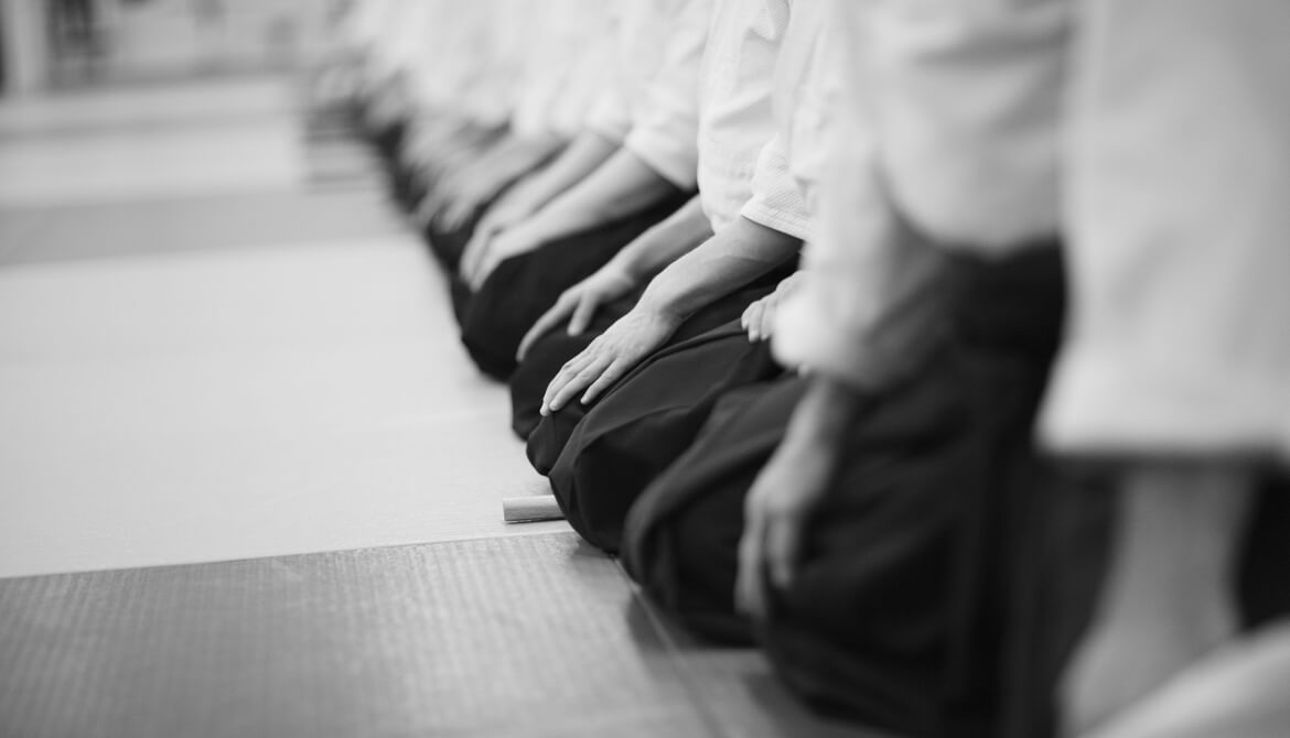 Traditional Japanese akaido sitting posture