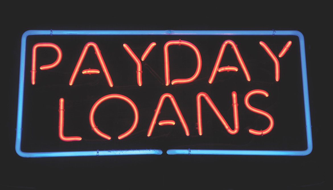 payday loans neon sign