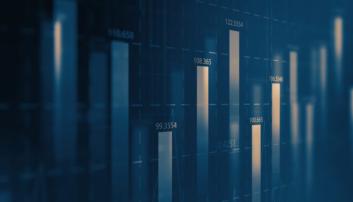 financial charts on screen