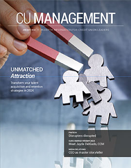 January 2024 cover of CU Management magazine