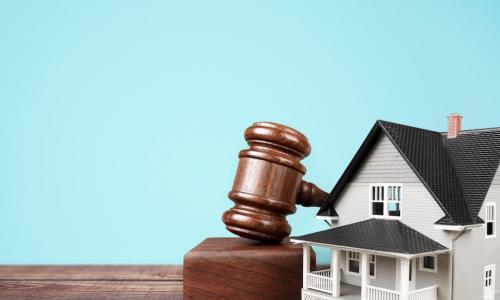 ​house with legal gavel 