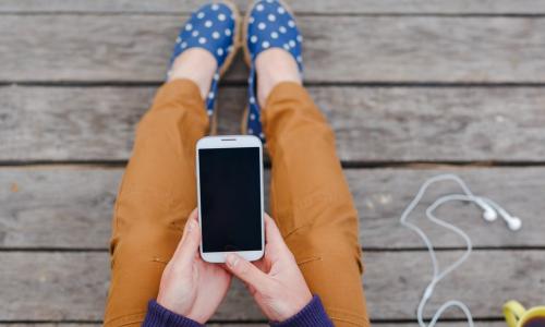 young woman using smart phone