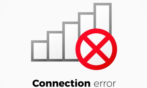 diagram of a connection error caused by a weak signal