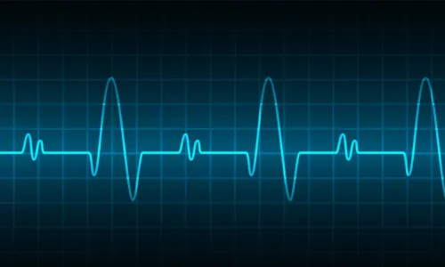 digital image of heart rate or EKG wave