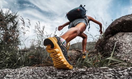 lady hiker on the trail