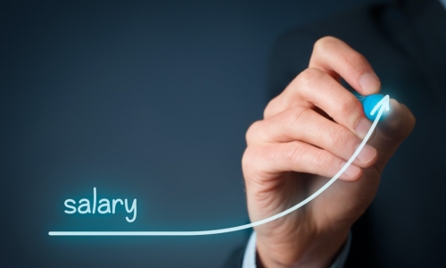 salary growth represented by graph