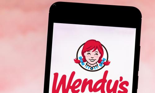 Wendy’s restaurant logo displayed on smartphone screen