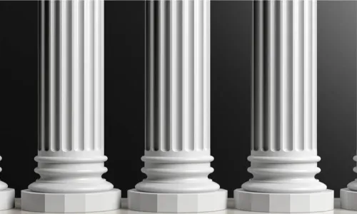 row of pillars