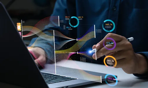 person working on laptop